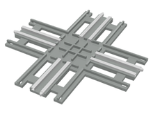 Part 3232 - Train, Track 12V Crossing - De BrickPlaats
