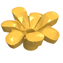 Part 32606 - Plant Flower with Bar and Small Pin Hole - De BrickPlaats
