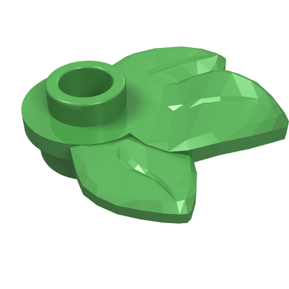 Part 32607 - Plant Plate, Round 1 x 1 with 3 Leaves - De BrickPlaats