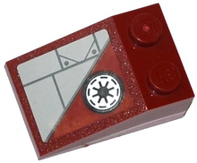 Part 3298pb059 - Slope 33 3 x 2 with Light Bluish Gray Panels and SW Republic Pattern (Sticker) - Set 75039 - De BrickPlaats