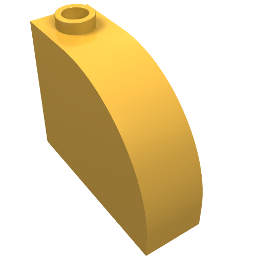 Part 33243 - Slope, Curved 3 x 1 x 2 with Hollow Stud - De BrickPlaats