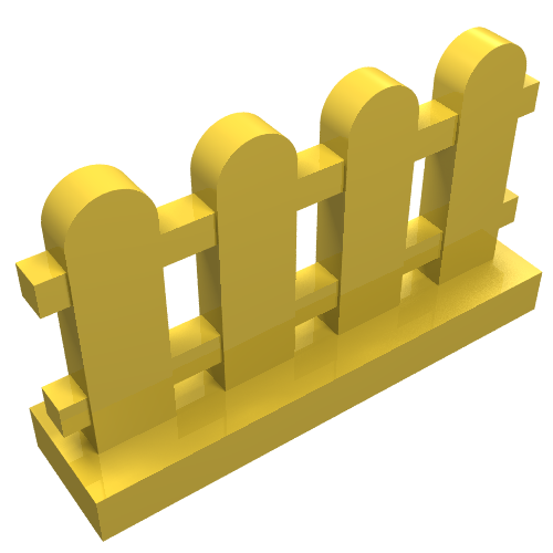 Part 33303 - Fence 1 x 4 x 2 Paled (Picket) - De BrickPlaats