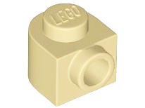 Part 3386 - Brick, Round 1 x 1 x 2/3 Half Circle Extended with Side Stud - De BrickPlaats