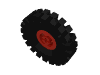 Part 3482c02 - Wheel with Split Axle Hole with Black Tire 30 x 10.5 Offset Tread (3482 / 2346) - De BrickPlaats