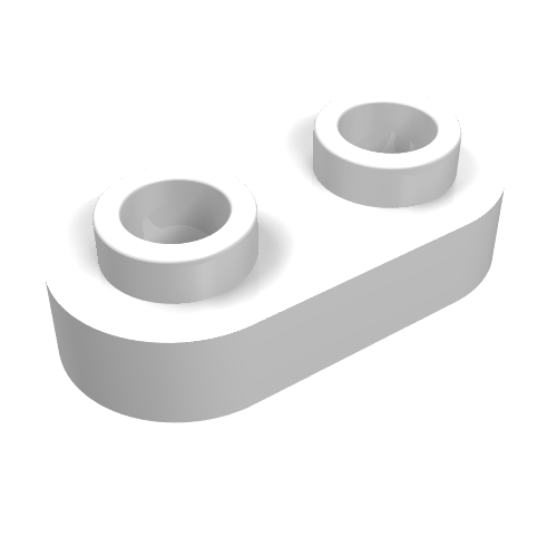 Part 35480 - Plate, Round 1 x 2 with Open Studs - De BrickPlaats