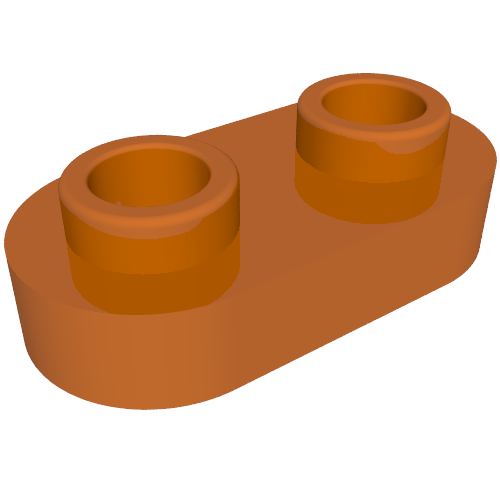 Part 35480 - Plate, Round 1 x 2 with Open Studs - De BrickPlaats