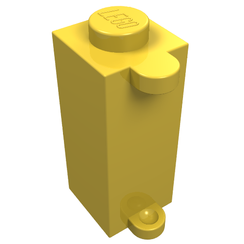Part 3581 - Brick, Modified 1 x 1 x 2 with Shutter Holder - De BrickPlaats