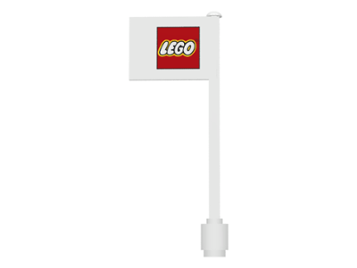 Part 3596pb03 - Flag on Flagpole, Straight with Red Small Lego Pattern - De BrickPlaats