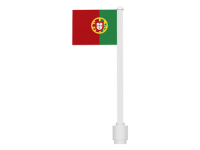 Part 3596pb10 - Flag on Flagpole, Straight with Portugal Pattern (Stickers) - De BrickPlaats