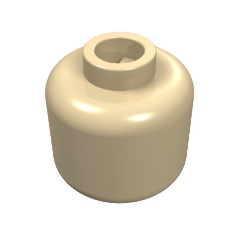 Part 3626 - Minifigure, Head (Plain) - De BrickPlaats