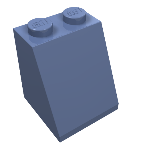 Part 3678b - Slope 65 2 x 2 x 2 with Bottom Tube - De BrickPlaats