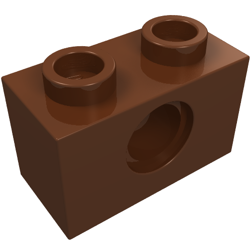 Part 3700 - Technic, Brick 1 x 2 with Hole - De BrickPlaats