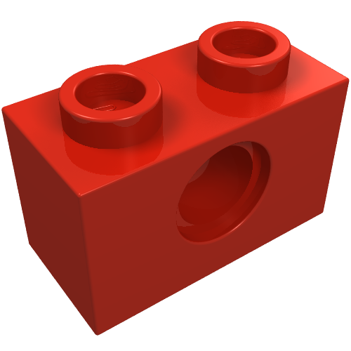 Part 3700 - Technic, Brick 1 x 2 with Hole - De BrickPlaats