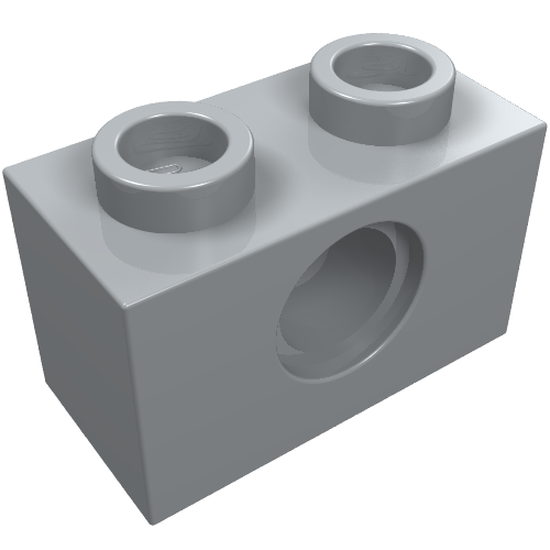 Part 3700 - Technic, Brick 1 x 2 with Hole - De BrickPlaats