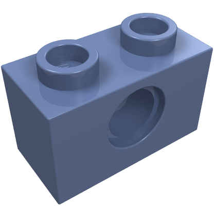 Part 3700 - Technic, Brick 1 x 2 with Hole - De BrickPlaats