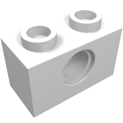 Part 3700 - Technic, Brick 1 x 2 with Hole - De BrickPlaats