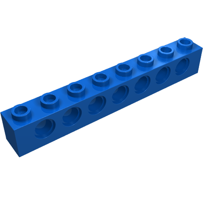 Part 3702 - Technic, Brick 1 x 8 with Holes - De BrickPlaats
