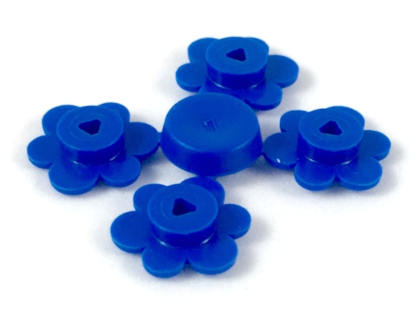 Part 3742sprue - Plant Flower Small, 4 on Sprue - De BrickPlaats