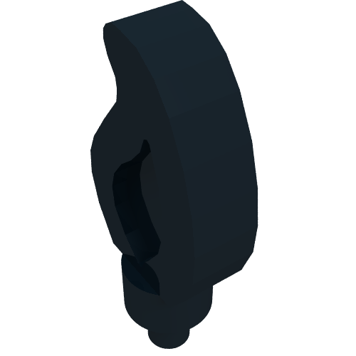 Part 37775 - Wave Rounded Straight Single with Small Pin End (Candle Flame) - De BrickPlaats
