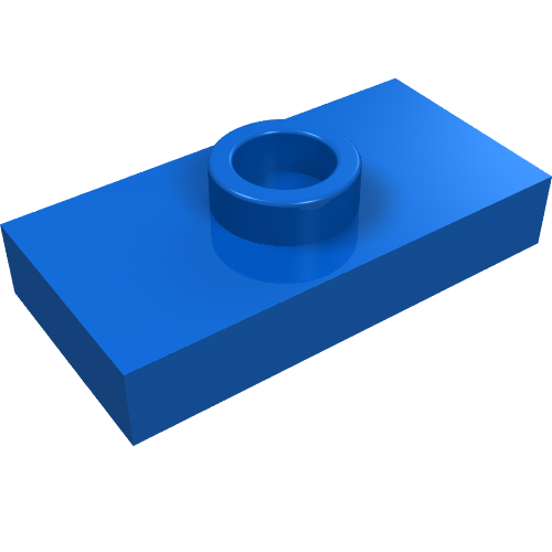 Part 3794b - Plate, Modified 1 x 2 with 1 Stud with Groove (Jumper) - De BrickPlaats