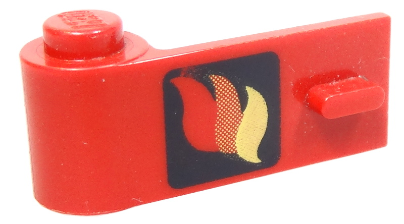 Part 3822pb002 - Door 1 x 3 x 1 Left with Classic Fire Logo Pattern - De BrickPlaats