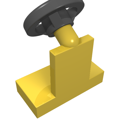 Part 3829c01 - Vehicle, Steering Stand 1 x 2 with Black Steering Wheel - De BrickPlaats