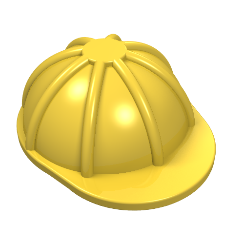 Part 3833 - Minifigure, Headgear Helmet Construction - De BrickPlaats