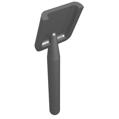 Part 3837 - Minifigure, Utensil Shovel / Spade - Handle with Round End - De BrickPlaats