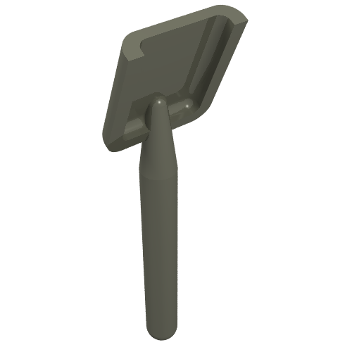 Part 3837 - Minifigure, Utensil Shovel / Spade - Handle with Round End - De BrickPlaats