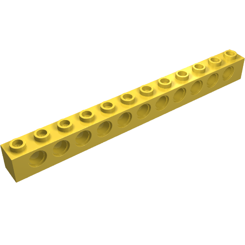Part 3895 - Technic, Brick 1 x 12 with Holes - De BrickPlaats