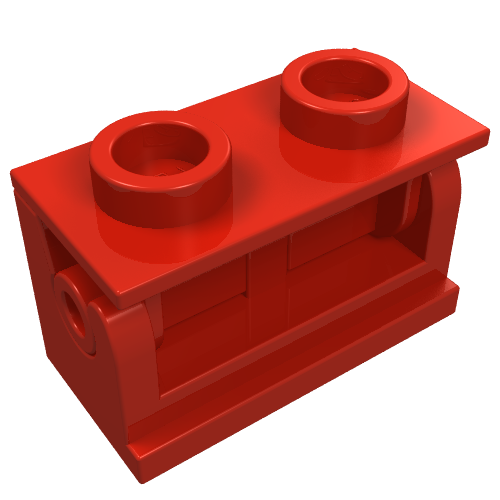 Part 3937c01 - Hinge Brick 1 x 2 with (Same Color) Top Plate (3937 / 3938) - De BrickPlaats