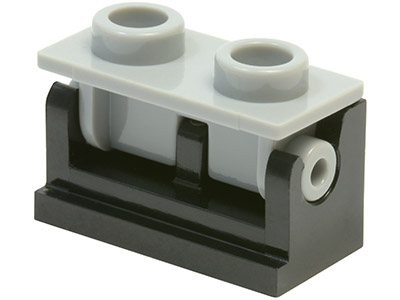 Part 3937c08 - Hinge Brick 1 x 2 with Light Bluish Gray Top Plate (3937 / 3938) - De BrickPlaats