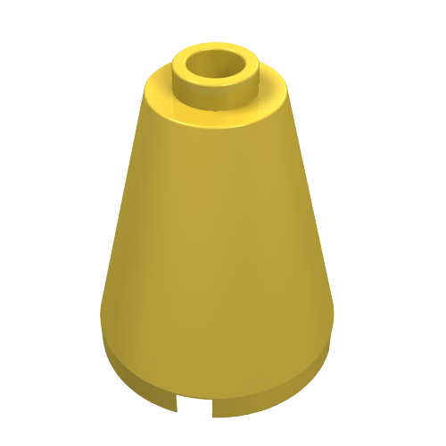 Part 3942b - Cone 2 x 2 x 2 - Blocked Open Stud - De BrickPlaats