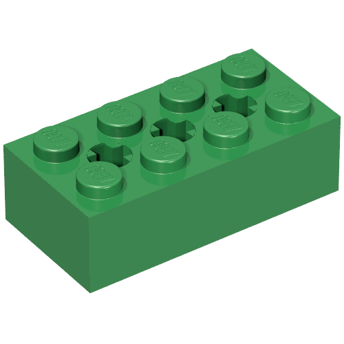 Part 39789 - Technic, Brick 2 x 4 with 3 Axle Holes - De BrickPlaats