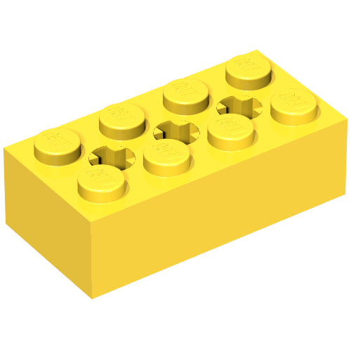 Part 39789 - Technic, Brick 2 x 4 with 3 Axle Holes - De BrickPlaats