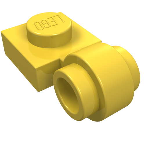 Part 4081b - Plate, Modified 1 x 1 with Light Attachment - Thick Ring - De BrickPlaats