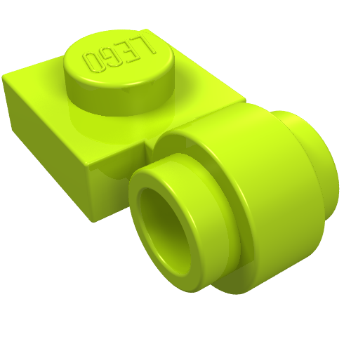 Part 4081b - Plate, Modified 1 x 1 with Light Attachment - Thick Ring - De BrickPlaats