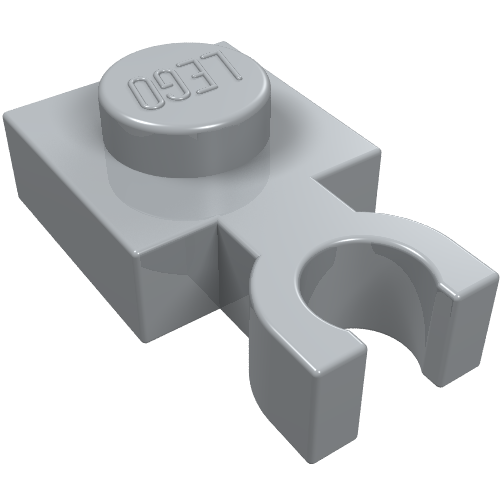 Part 4085b - Plate, Modified 1 x 1 with U Clip Thin (Vertical Grip) - De BrickPlaats