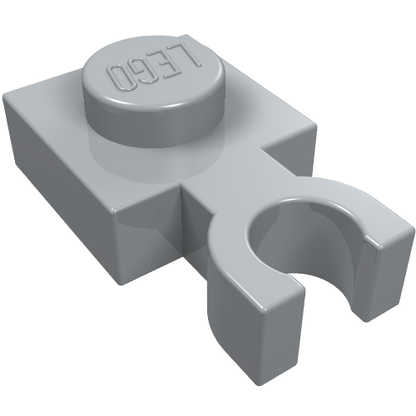 Part 4085b - Plate, Modified 1 x 1 with U Clip Thin (Vertical Grip) - De BrickPlaats