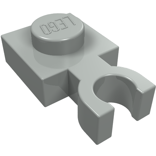 Part 4085b - Plate, Modified 1 x 1 with U Clip Thin (Vertical Grip) - De BrickPlaats