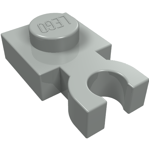 Part 4085c - Plate, Modified 1 x 1 with U Clip Thick (Vertical Grip) - De BrickPlaats