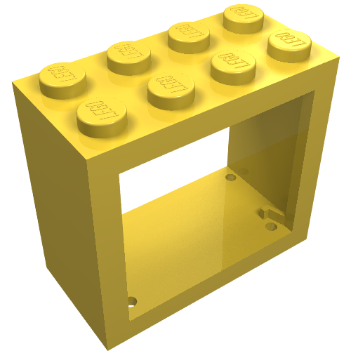 Part 4132 - Window 2 x 4 x 3 - Solid Studs - De BrickPlaats