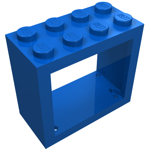 Part 4132 - Window 2 x 4 x 3 - Solid Studs - De BrickPlaats
