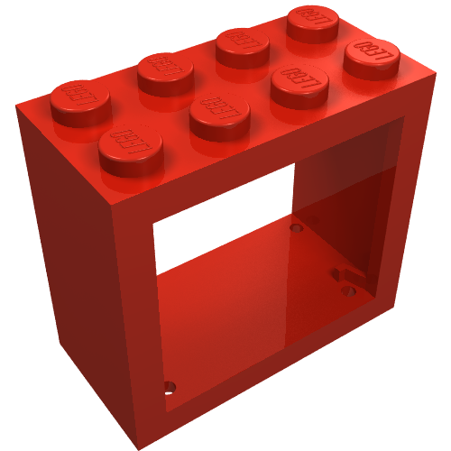 Part 4132 - Window 2 x 4 x 3 - Solid Studs - De BrickPlaats