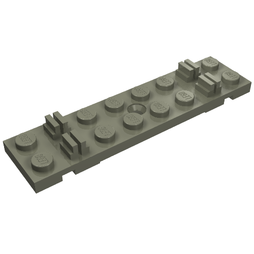 Part 4166 - Train, Track Sleeper Plate 2 x 8 with Cable Grooves - De BrickPlaats