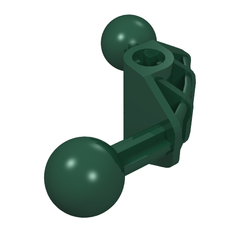 Part 41670 - Bionicle Ball Joint 4 x 4 x 2 90 degrees with 2 Ball Joint and Axle Hole - De BrickPlaats