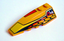 Part 41748pb006 - Wedge 6 x 2 Left with Racer Hot Scorcher 4 Pattern - De BrickPlaats