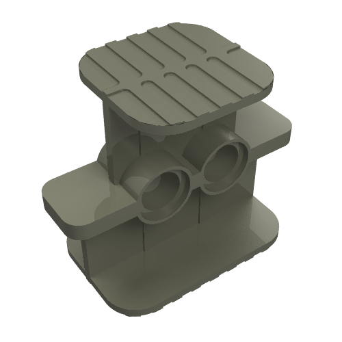Part 41752 - Rubber Band / Belt Holder 2 x 4 x 2 1/3 - De BrickPlaats
