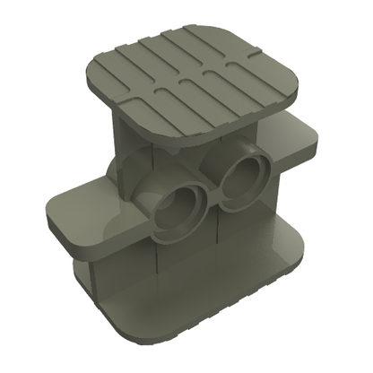 Part 41752 - Rubber Band / Belt Holder 2 x 4 x 2 1/3 - De BrickPlaats