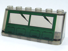 Part 4176pb21 - Windscreen 2 x 6 x 2 with Split Windshield Pattern (Sticker) - Set 7625 - De BrickPlaats